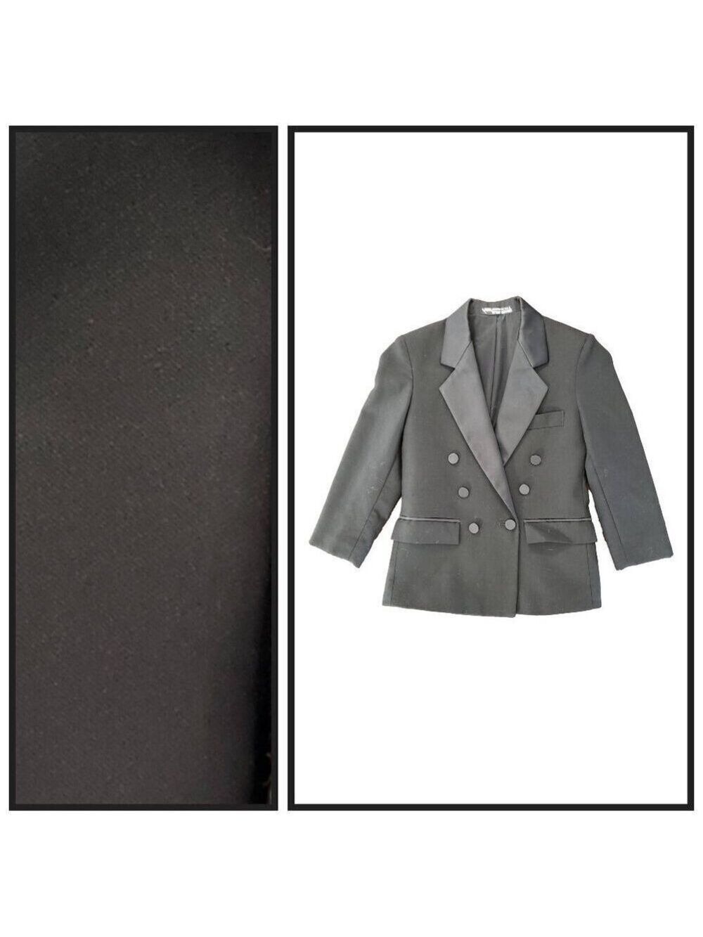 Oscar de la Renta Boys Tuxedo Jacket Size 7 Black Formal Blazer